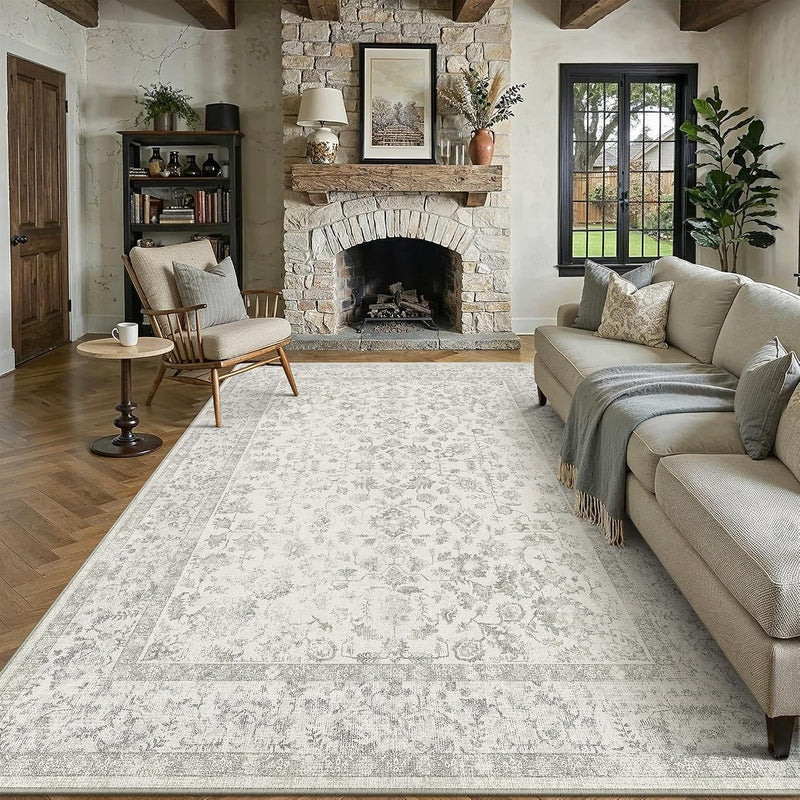Large Living Room Area Rug Vintage Washable