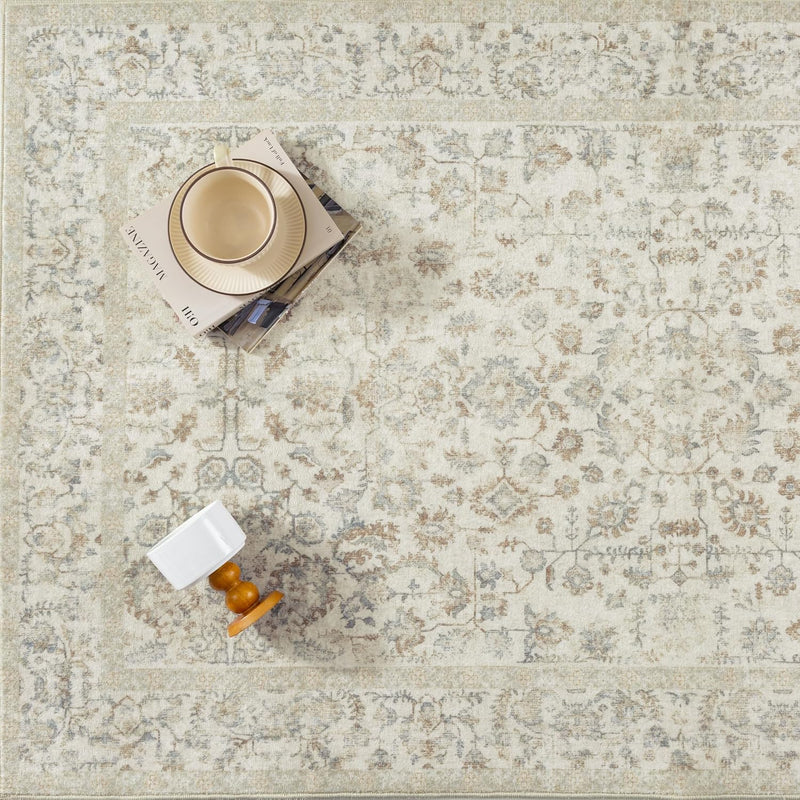 Large Living Room Area Rug Vintage Washable