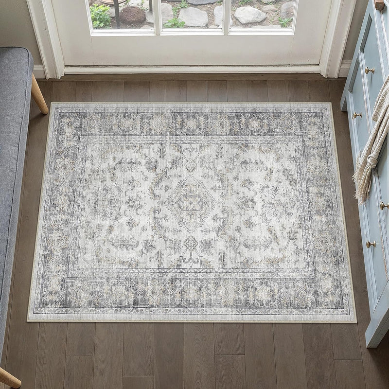 Large Living Room Area Rug Vintage Washable
