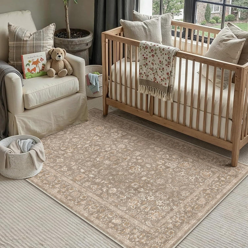 Large Living Room Area Rug Vintage Washable