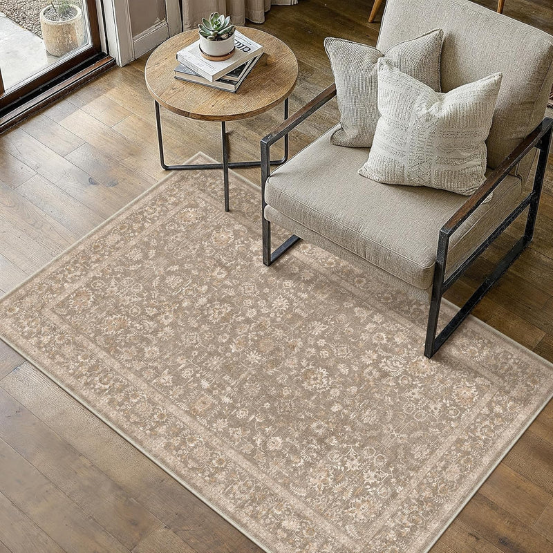 Large Living Room Area Rug Vintage Washable