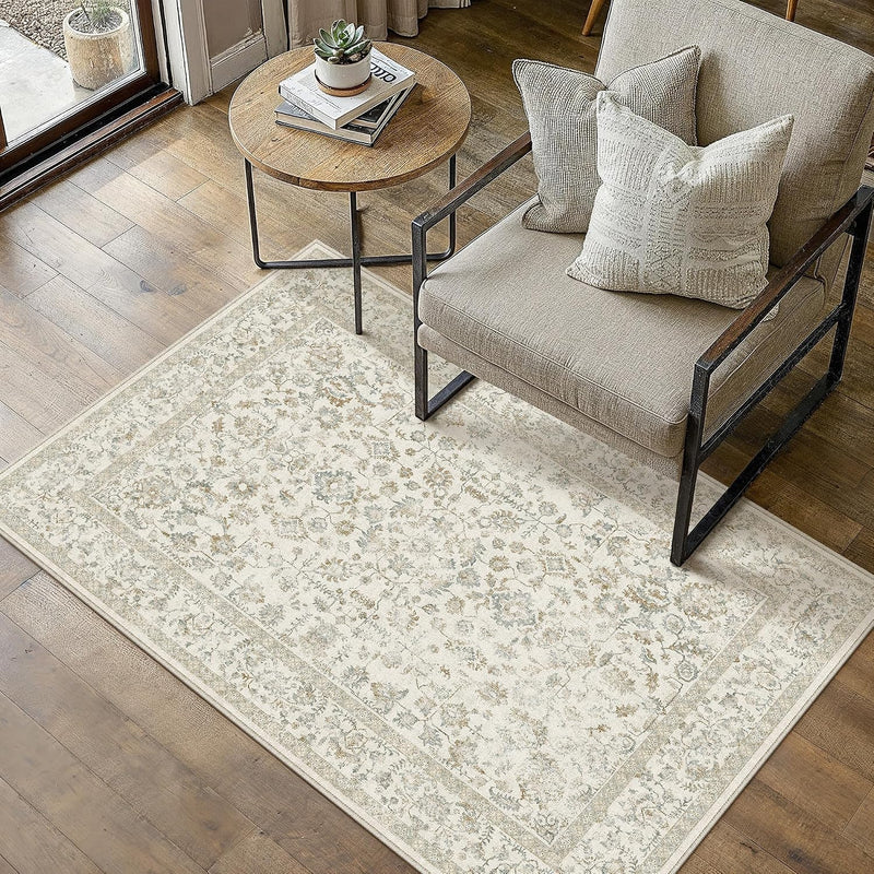 Large Living Room Area Rug Vintage Washable