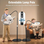 Large Magnifying Glass with Light and Stand