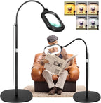 Large Magnifying Glass with Light and Stand