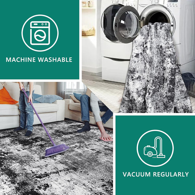 Large Modern Abstract Rugs Living Room Non-Slip
