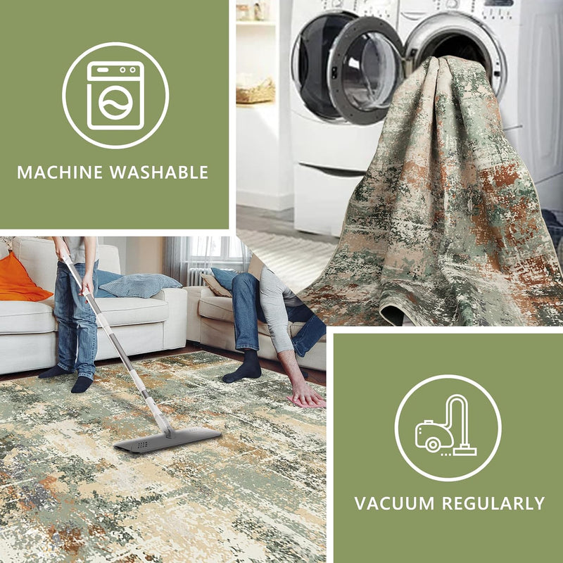 Large Modern Abstract Rugs Living Room Non-Slip