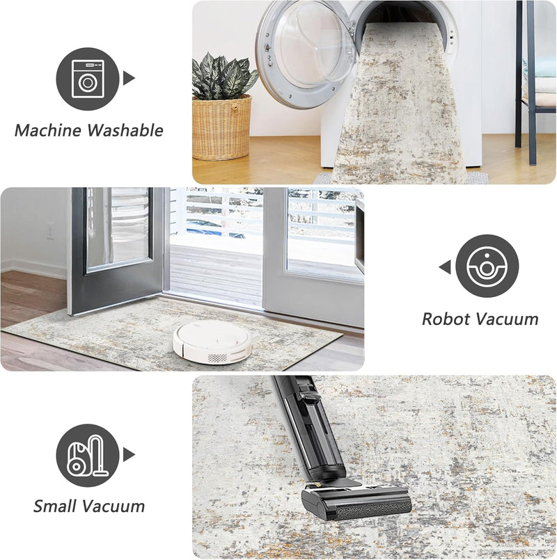 Large Modern Abstract Rugs Living Room Non-Slip