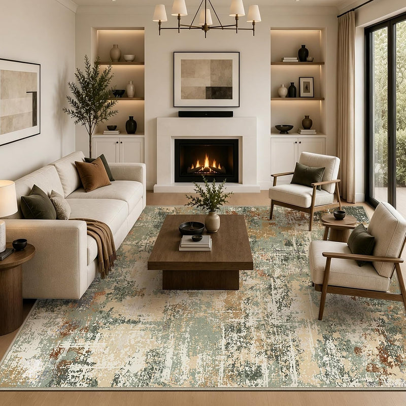 Large Modern Abstract Rugs Living Room Non-Slip