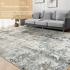 Large Modern Abstract Rugs Living Room Non-Slip