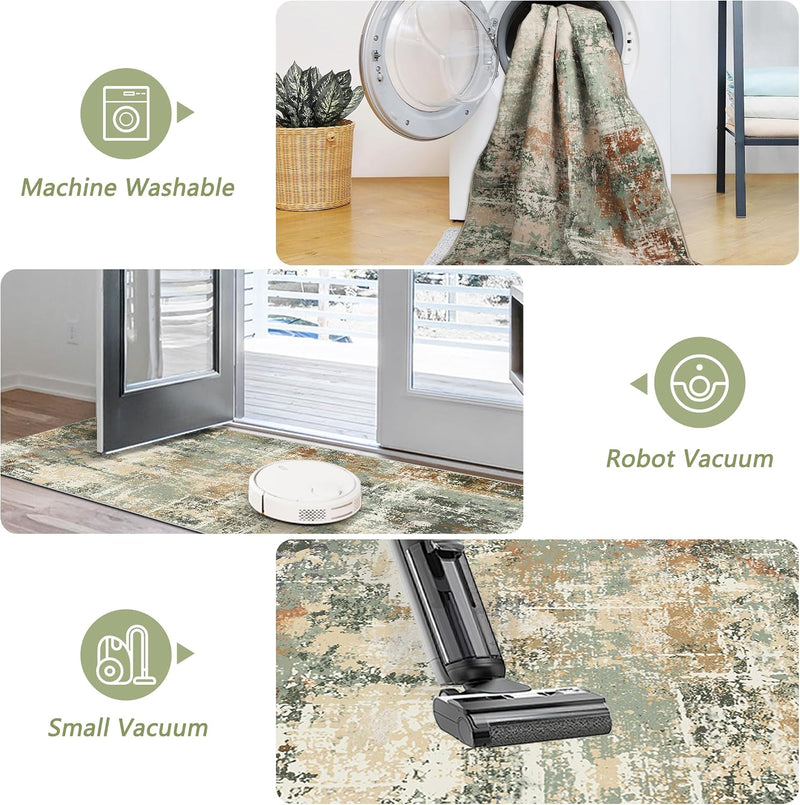 Abstract Area Rug Modern Short Pile Soft