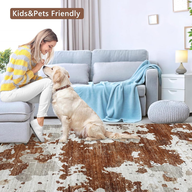 Large Modern Abstract Rugs Living Room Non-Slip