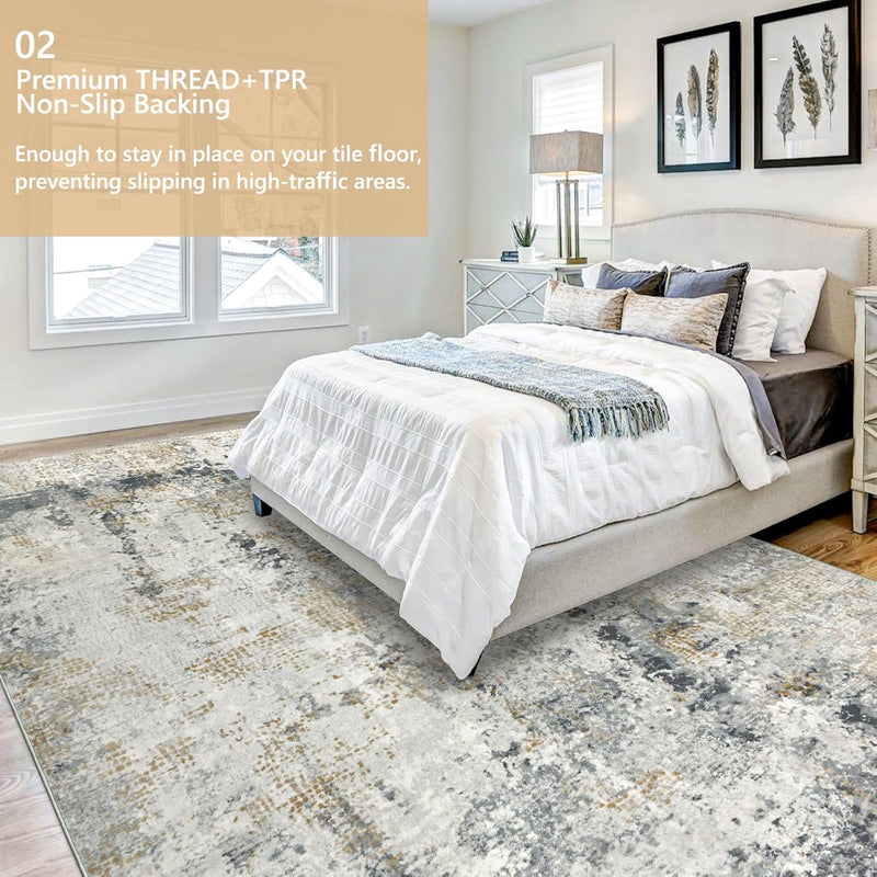 Large Modern Abstract Rugs Living Room Non-Slip
