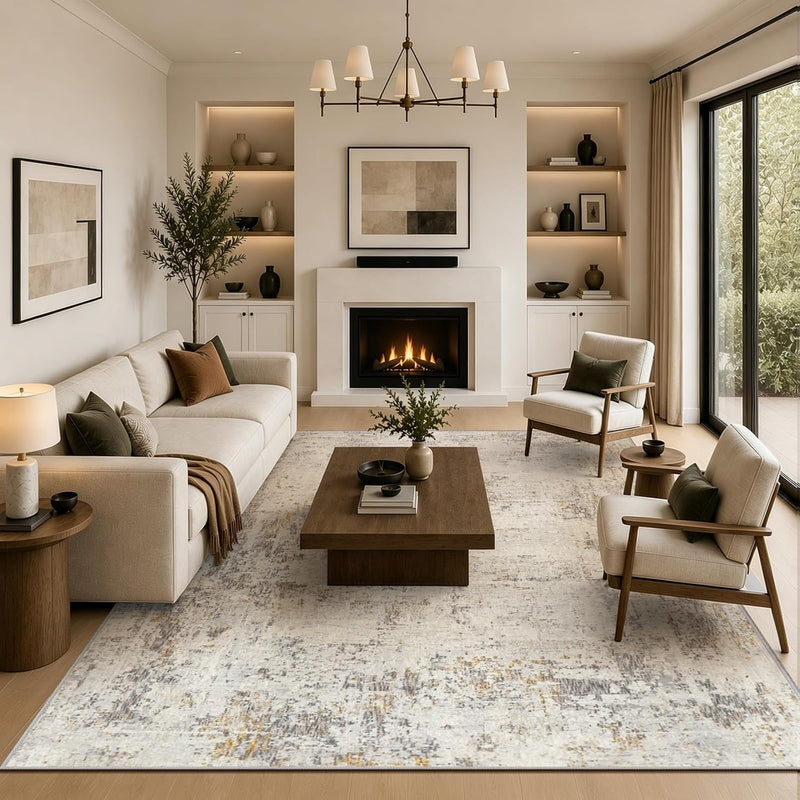 Large Modern Abstract Rugs Living Room Non-Slip