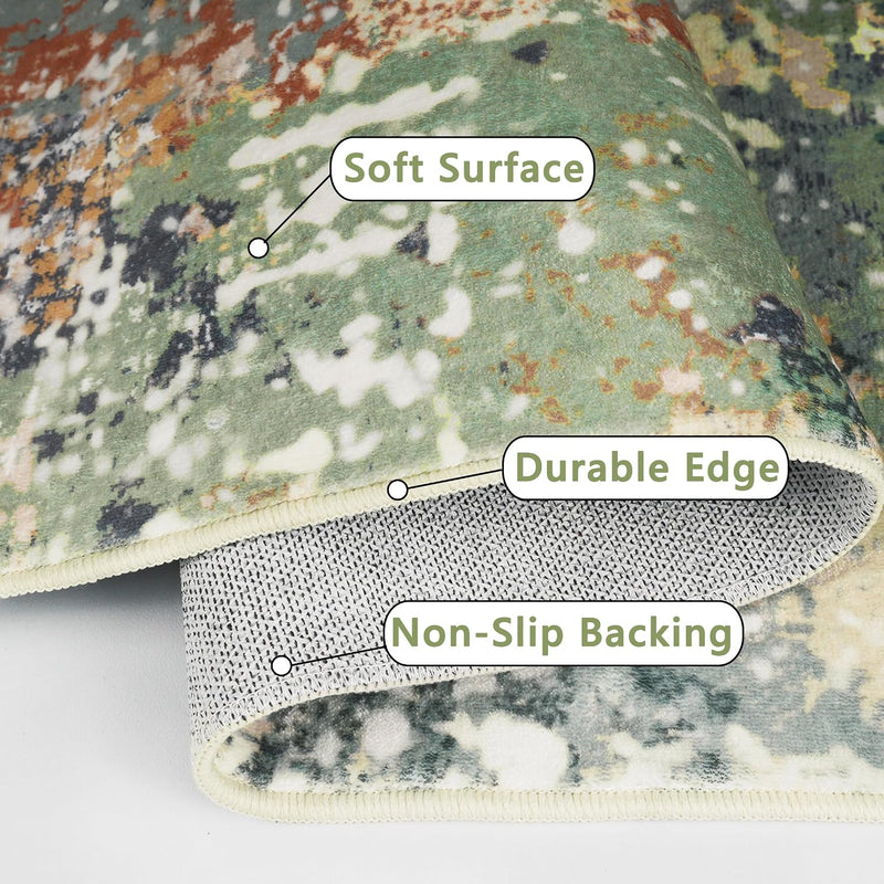 Abstract Area Rug Modern Short Pile Soft