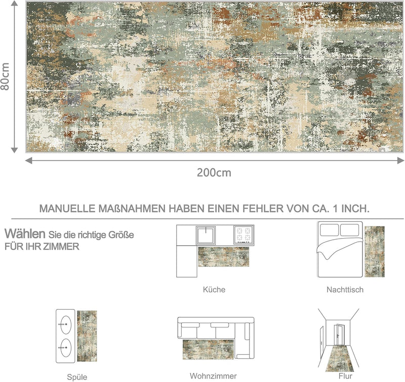 Abstract Area Rug Modern Short Pile Soft