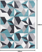 Large Modern Thick Geometric Area Rug Kaleidoscope Living