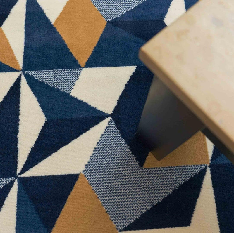 Large Modern Thick Geometric Area Rug Kaleidoscope Living
