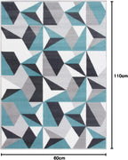 Large Modern Thick Geometric Area Rug Kaleidoscope Living