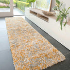 Large Ochre Fluffy Shaggy Shag Carpet Rug Affordable
