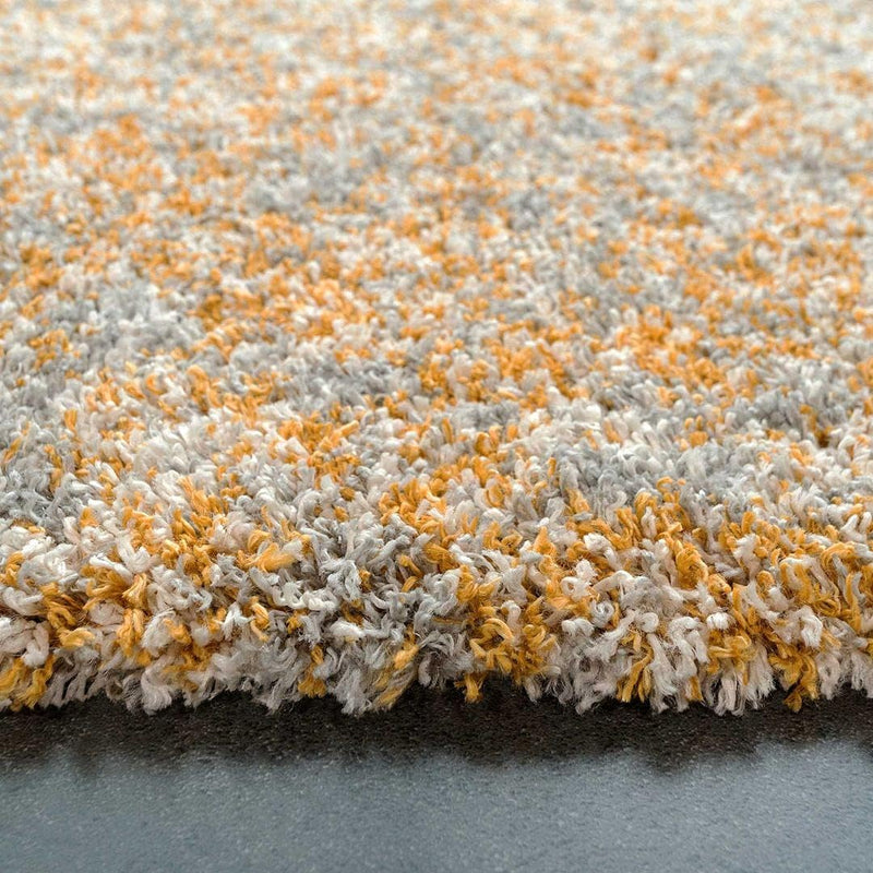 Large Ochre Fluffy Shaggy Shag Carpet Rug Affordable