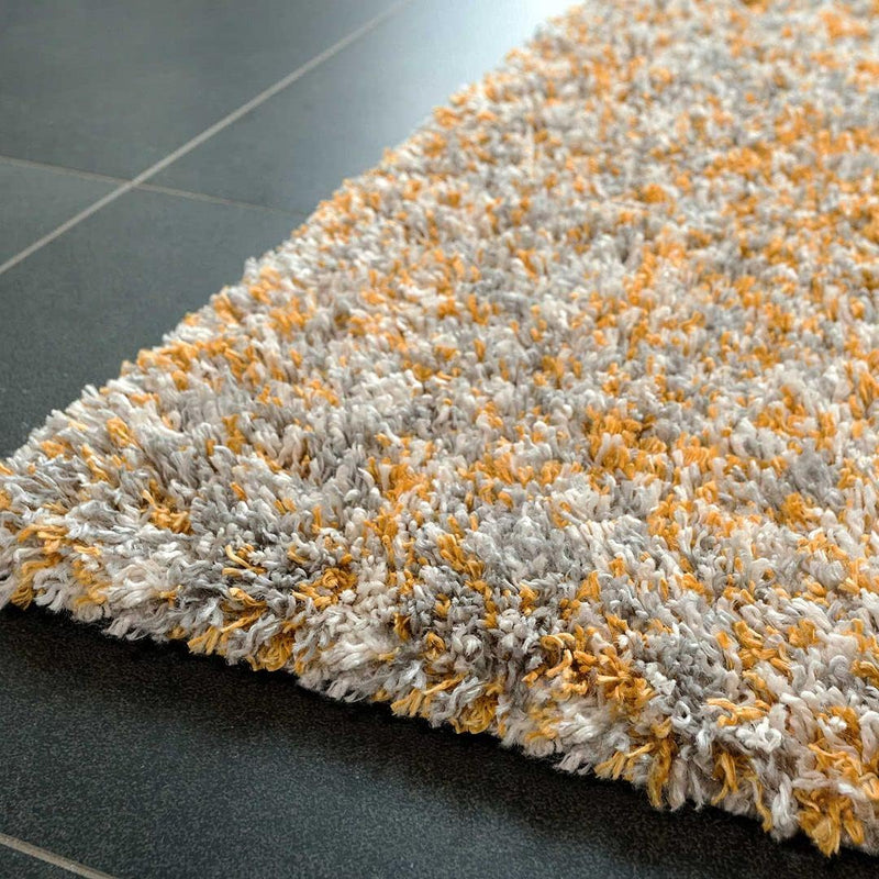 Large Ochre Fluffy Shaggy Shag Carpet Rug Affordable