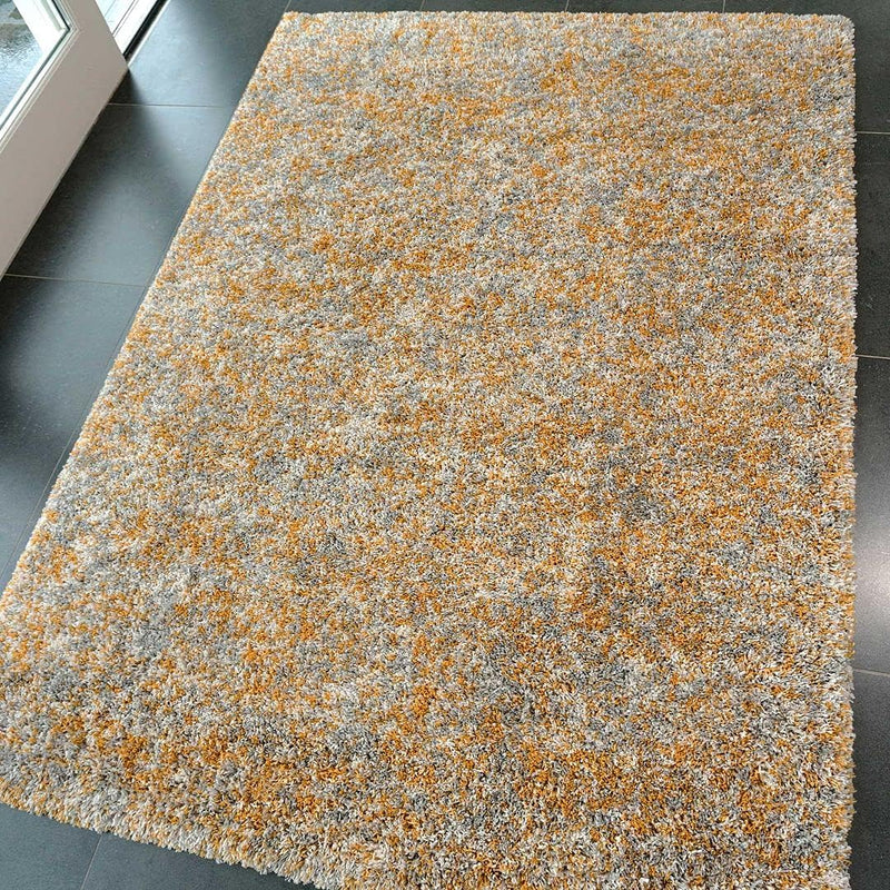 Large Ochre Fluffy Shaggy Shag Carpet Rug Affordable