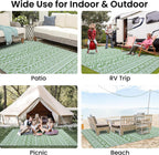 Large Outdoor Rug for Patios Waterproof Anti-Slip Reversible