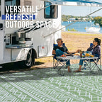 Large Outdoor Rug for Patios Waterproof Anti-Slip Reversible