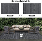 Large Outdoor Rug for Patios Waterproof Anti-Slip Reversible