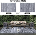 Large Outdoor Rug for Patios Waterproof Anti-Slip Reversible