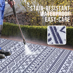 Large Outdoor Rug for Patios Waterproof Anti-Slip Reversible