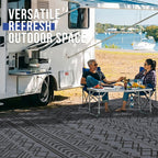 Large Outdoor Rug for Patios Waterproof Anti-Slip Reversible