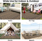 Large Outdoor Rug for Patios Waterproof Anti-Slip Reversible