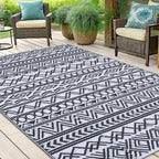 Large Outdoor Rug for Patios Waterproof Anti-Slip Reversible