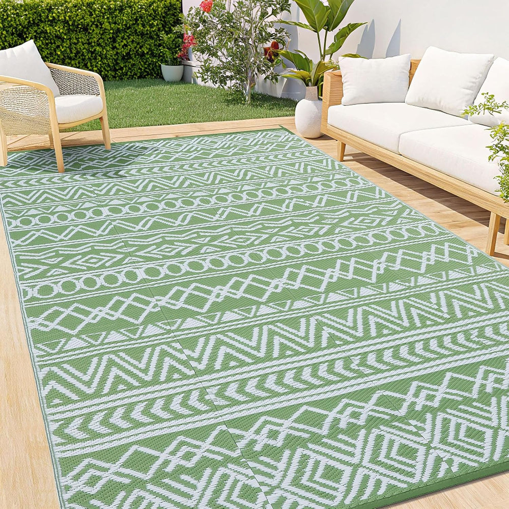 Large Outdoor Rug for Patios Waterproof Anti-Slip Reversible