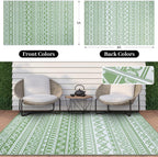 Large Outdoor Rug for Patios Waterproof Anti-Slip Reversible