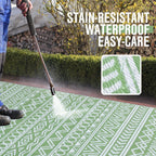 Large Outdoor Rug for Patios Waterproof Anti-Slip Reversible