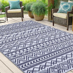 Large Outdoor Rug for Patios Waterproof Anti-Slip Reversible