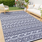 Large Outdoor Rug for Patios Waterproof Anti-Slip Reversible