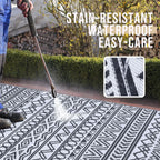 Large Outdoor Rug for Patios Waterproof Anti-Slip Reversible