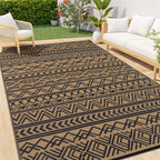 Large Outdoor Rug for Patios Waterproof Anti-Slip Reversible