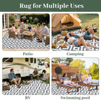 Large Outdoor Rug for Patios Waterproof Garden