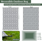 Large Outdoor Rug for Patios Waterproof Garden