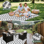 Large Outdoor Rug for Patios Waterproof Garden