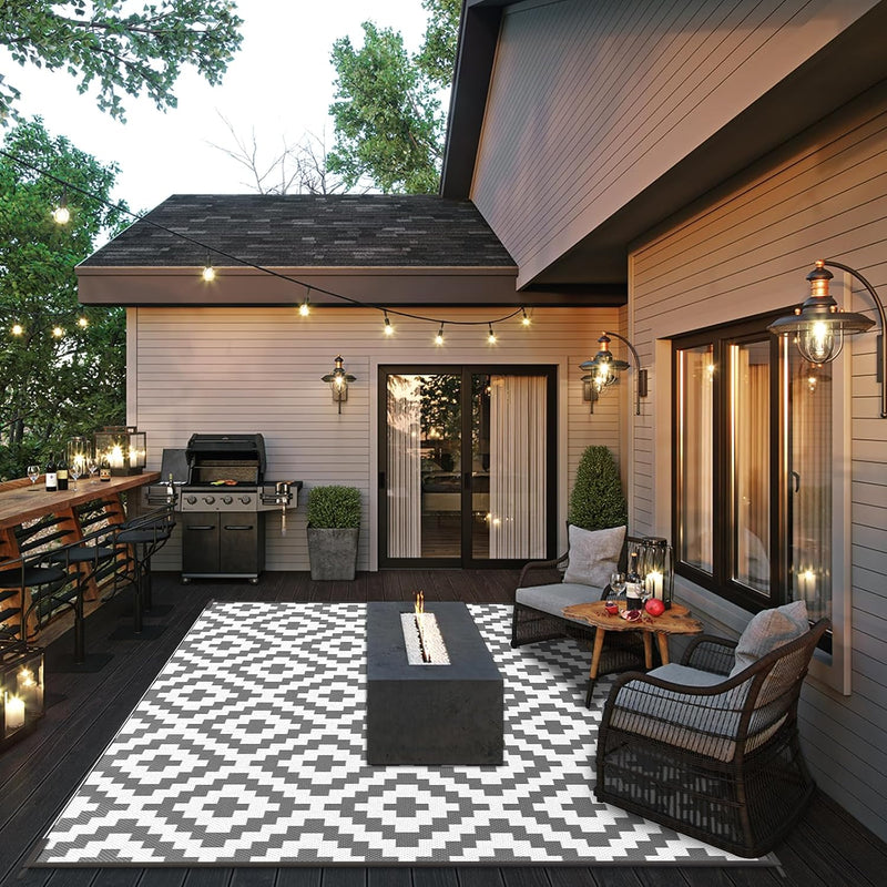 Large Outdoor Rug for Patios Waterproof Garden