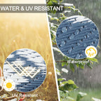 Large Outdoor Rug Round Waterproof Reversible Garden