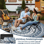 Large Outdoor Rug Round Waterproof Reversible Garden