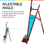 Large Painters Easel Adjustable Solid Beech Wood Artist