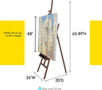 Large Painters Easel Adjustable Solid Beech Wood Artist
