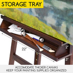 Large Painters Easel Adjustable Solid Beech Wood Artist